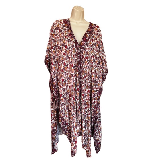 KNOX ROSE Multicolor Floral Kimono Top - Picture 1 of 5